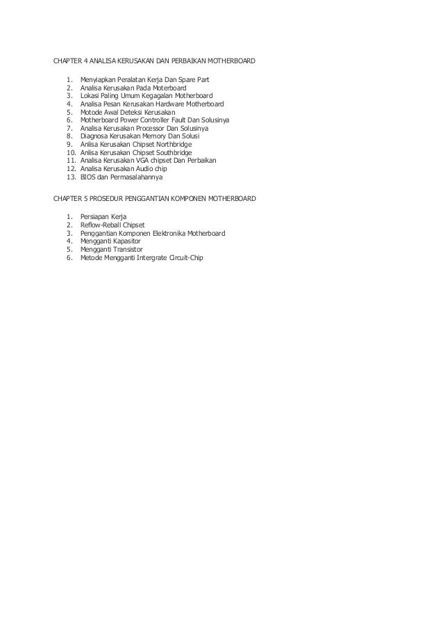 Panduan Cara Memperbaiki Motherboard PDF