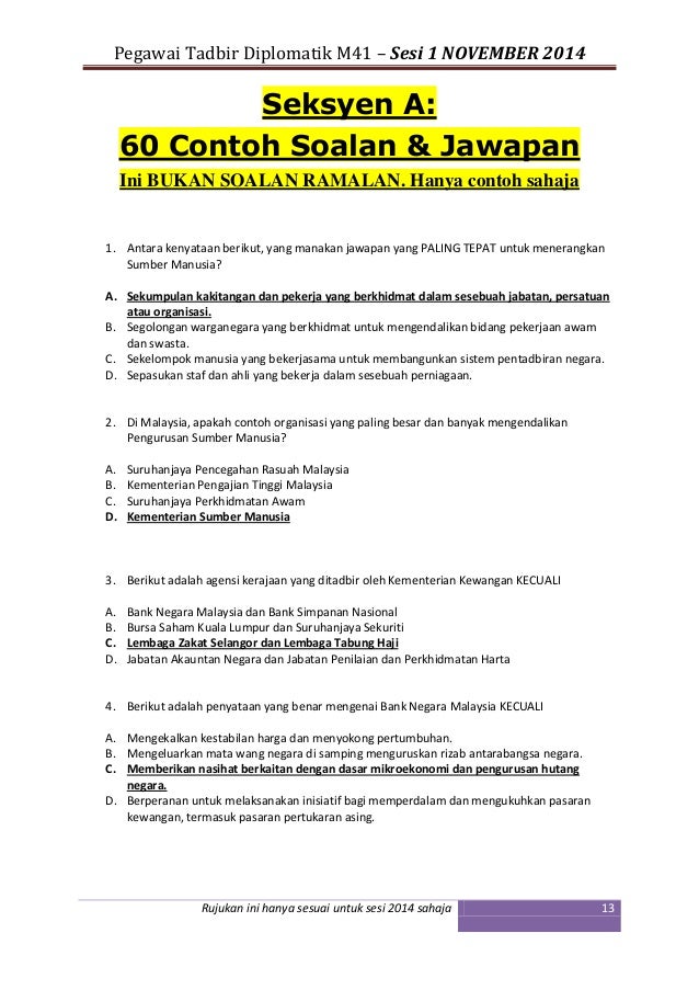 Contoh Soalan Psikometrik Lhdn - Selangor b