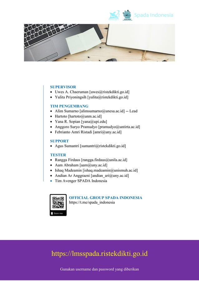 Panduan Penggunaan E-Learning LMS SPADA Indonesia | PDF