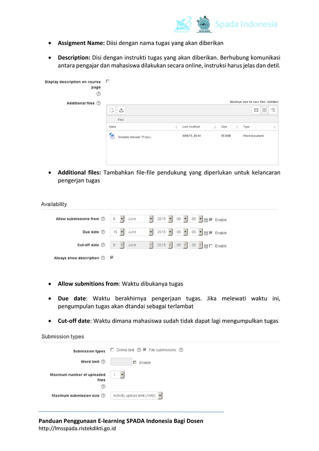 Panduan Penggunaan E-Learning LMS SPADA Indonesia | PDF