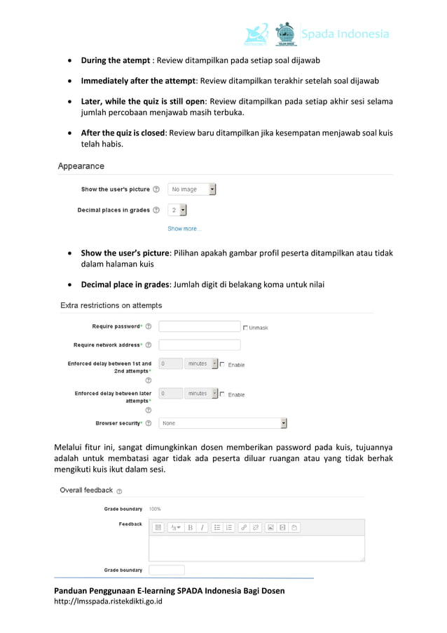 Panduan Penggunaan E-Learning LMS SPADA Indonesia | PDF