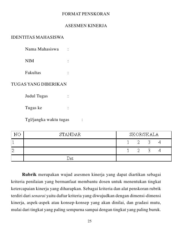 Panduan evaluasi pembelajaran