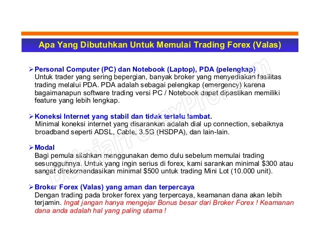 Panduan trading forex