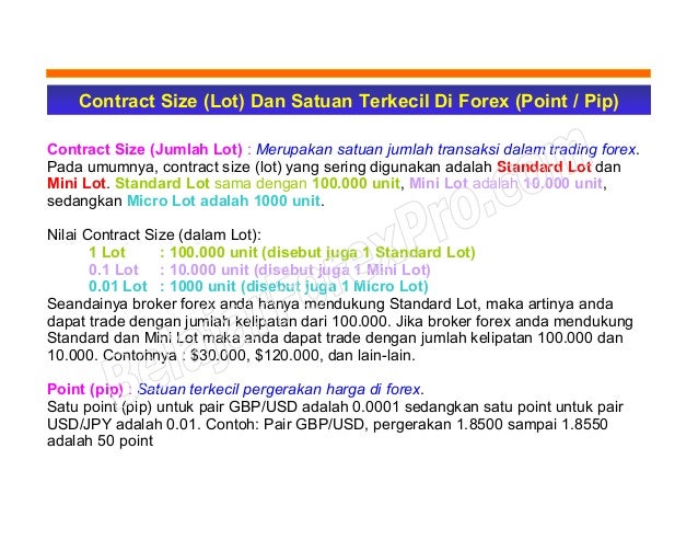 Contract size forex