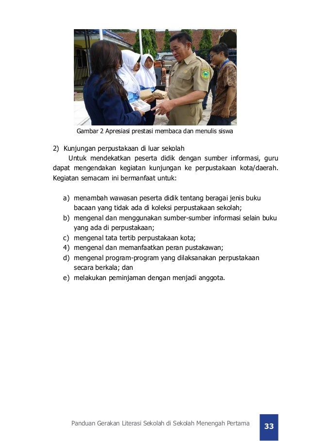 Panduan Gerakan Literasi Sekolah Di Smp