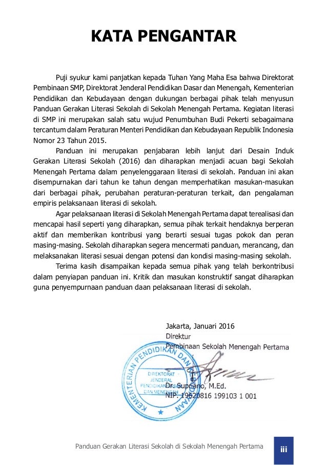 Panduan gerakan literasi sekolah di smp Panduan gerakan literasi sekolah di smp