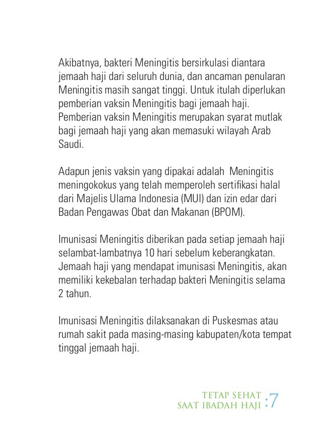 Panduan haji sehat