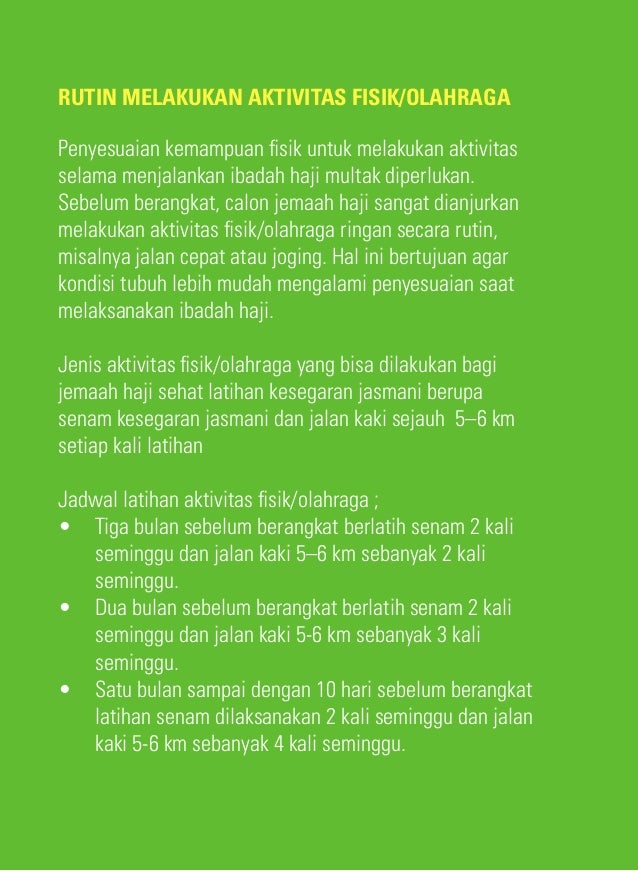 Panduan sehat Haji depkes