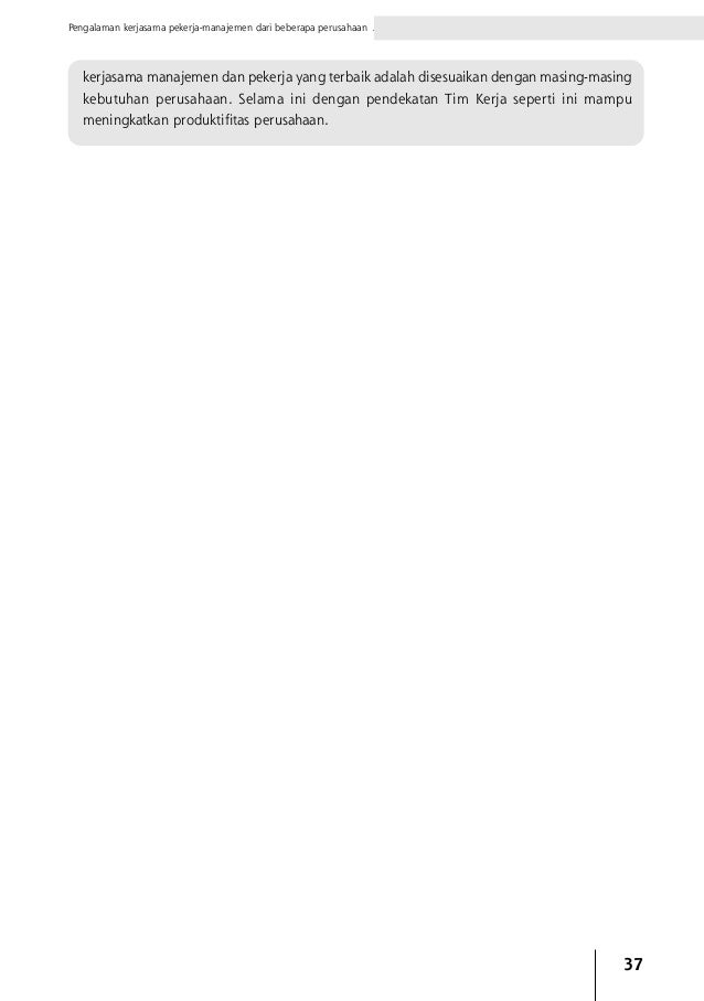 Panduan kerjasama manajemen dan pekerja