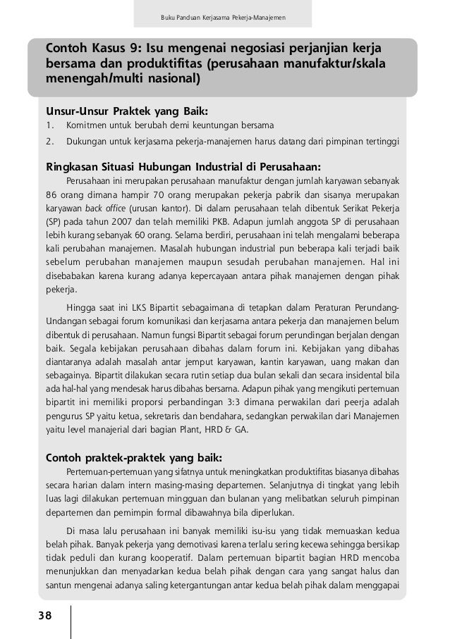 Panduan kerjasama manajemen dan pekerja