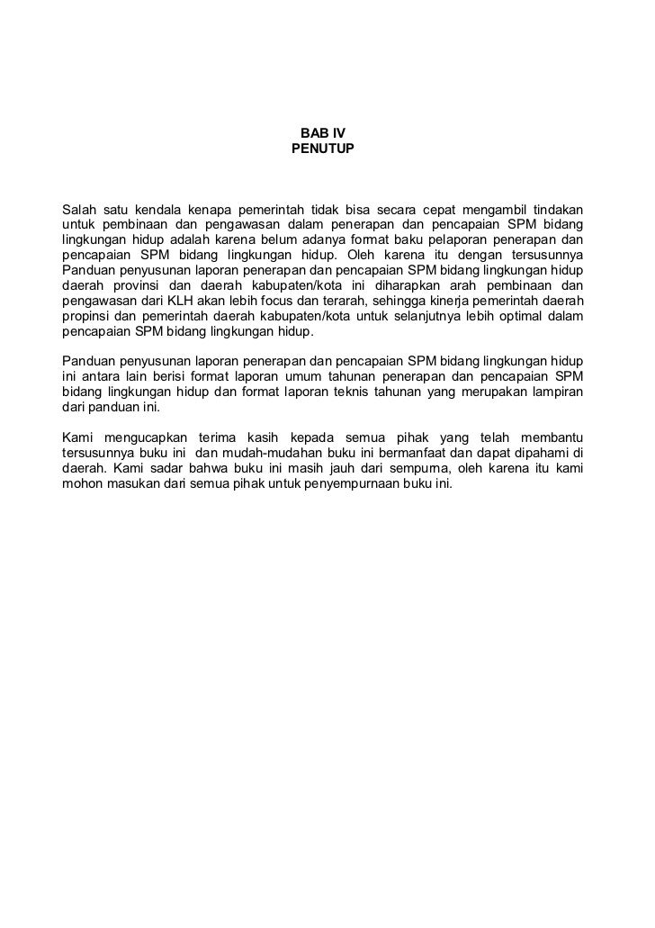 Format Laporan Penerapan Spm My Skripsi