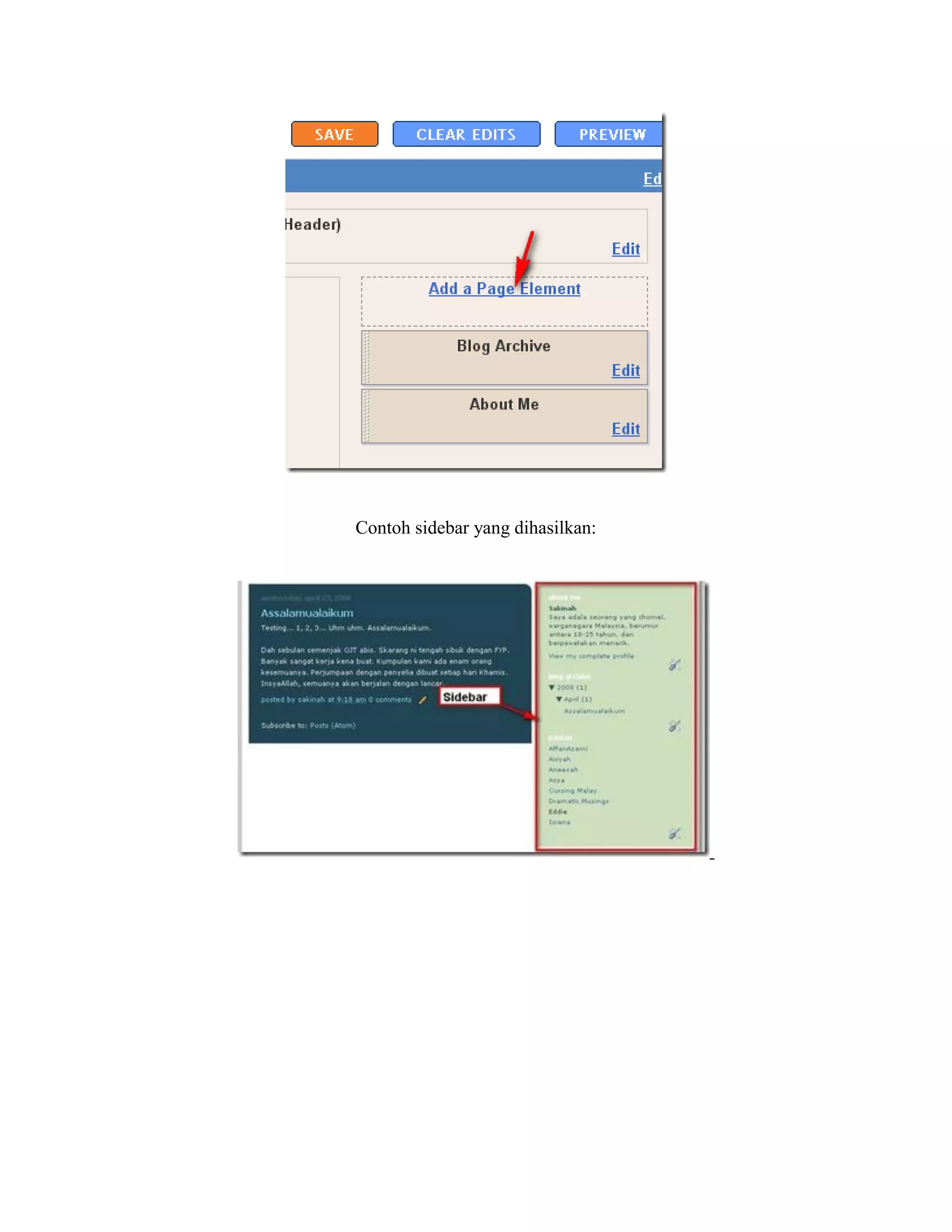 Contoh sidebar yang dihasilkan:
 