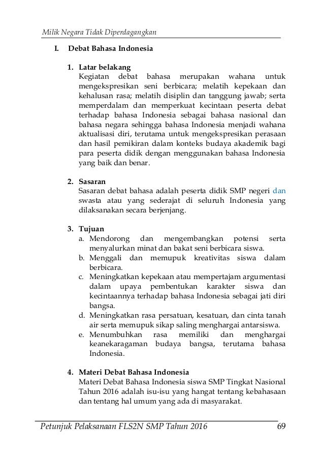 Contoh Materi Debat Untuk Smp - Aneka Macam Contoh