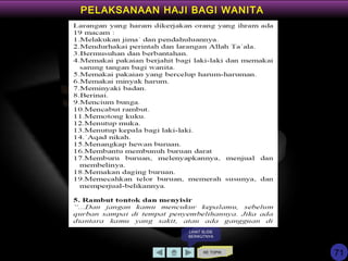 KE TOPIK
LIHAT SLIDE
BERIKUTNYA
PELAKSANAAN HAJI BAGI WANITA
71
 
