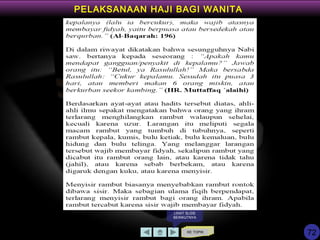 KE TOPIK
LIHAT SLIDE
BERIKUTNYA
PELAKSANAAN HAJI BAGI WANITA
72
 