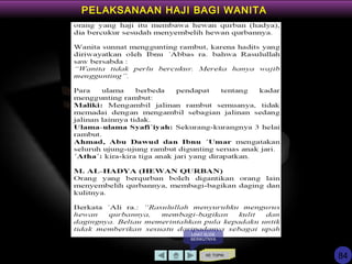 KE TOPIK
LIHAT SLIDE
BERIKUTNYA
PELAKSANAAN HAJI BAGI WANITA
84
 