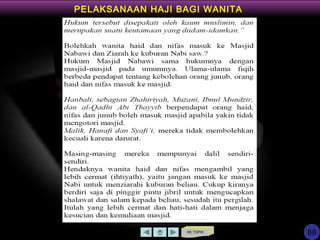 KE TOPIK
PELAKSANAAN HAJI BAGI WANITA
88
 
