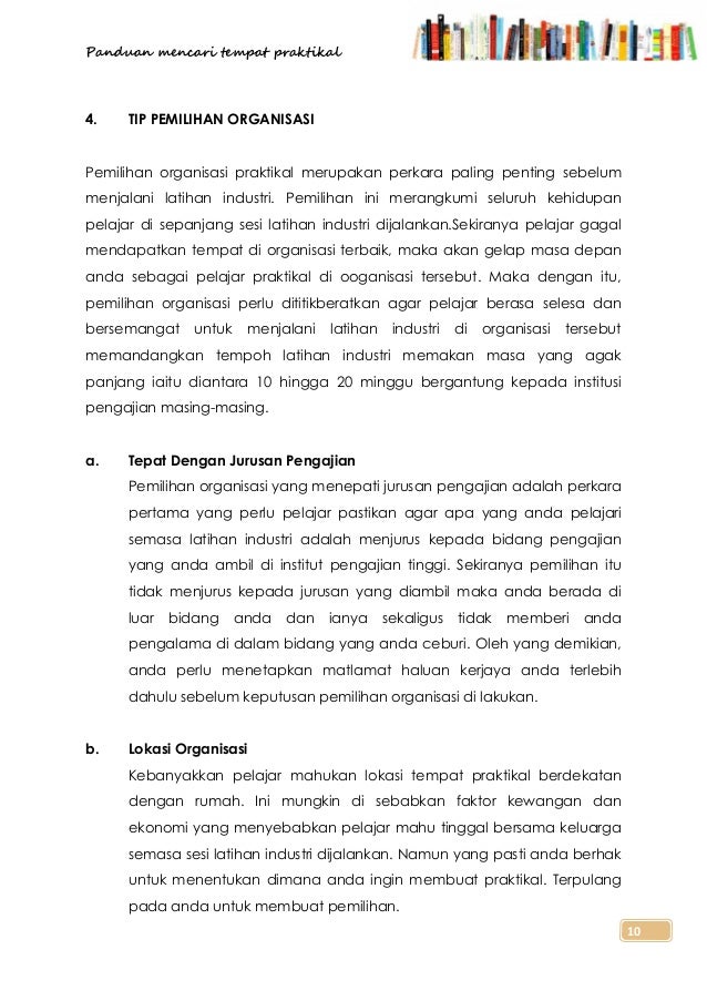 Panduan Mencari Tempat Praktikal Edisi 1