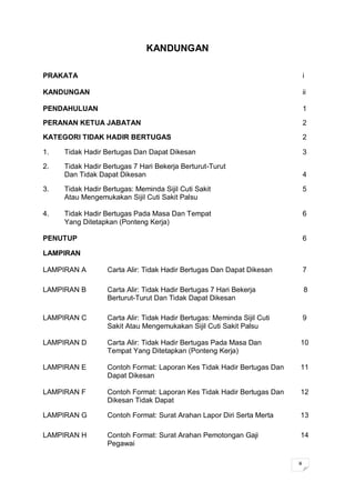 Panduan Mengurus Pegawai Tidak Hadir Bertugas Pdf