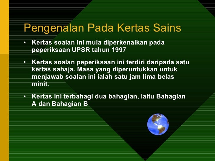 Panduan menjawab soalan sains