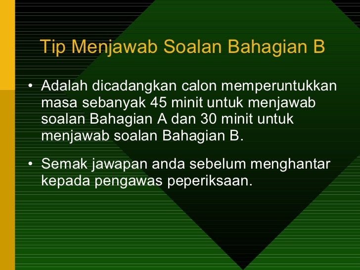 Panduan menjawab soalan sains