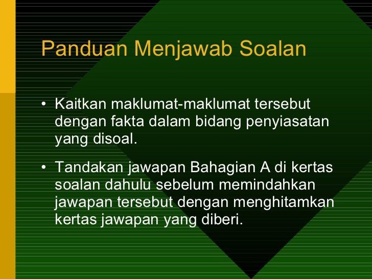 Panduan menjawab soalan sains