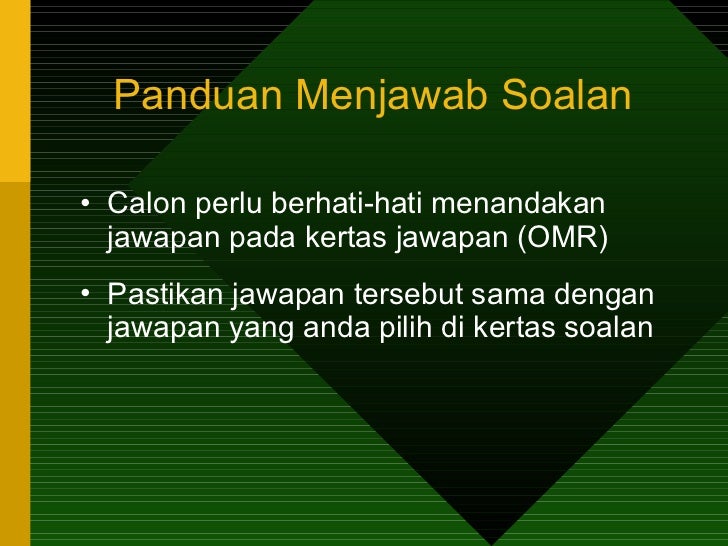 Panduan menjawab soalan sains