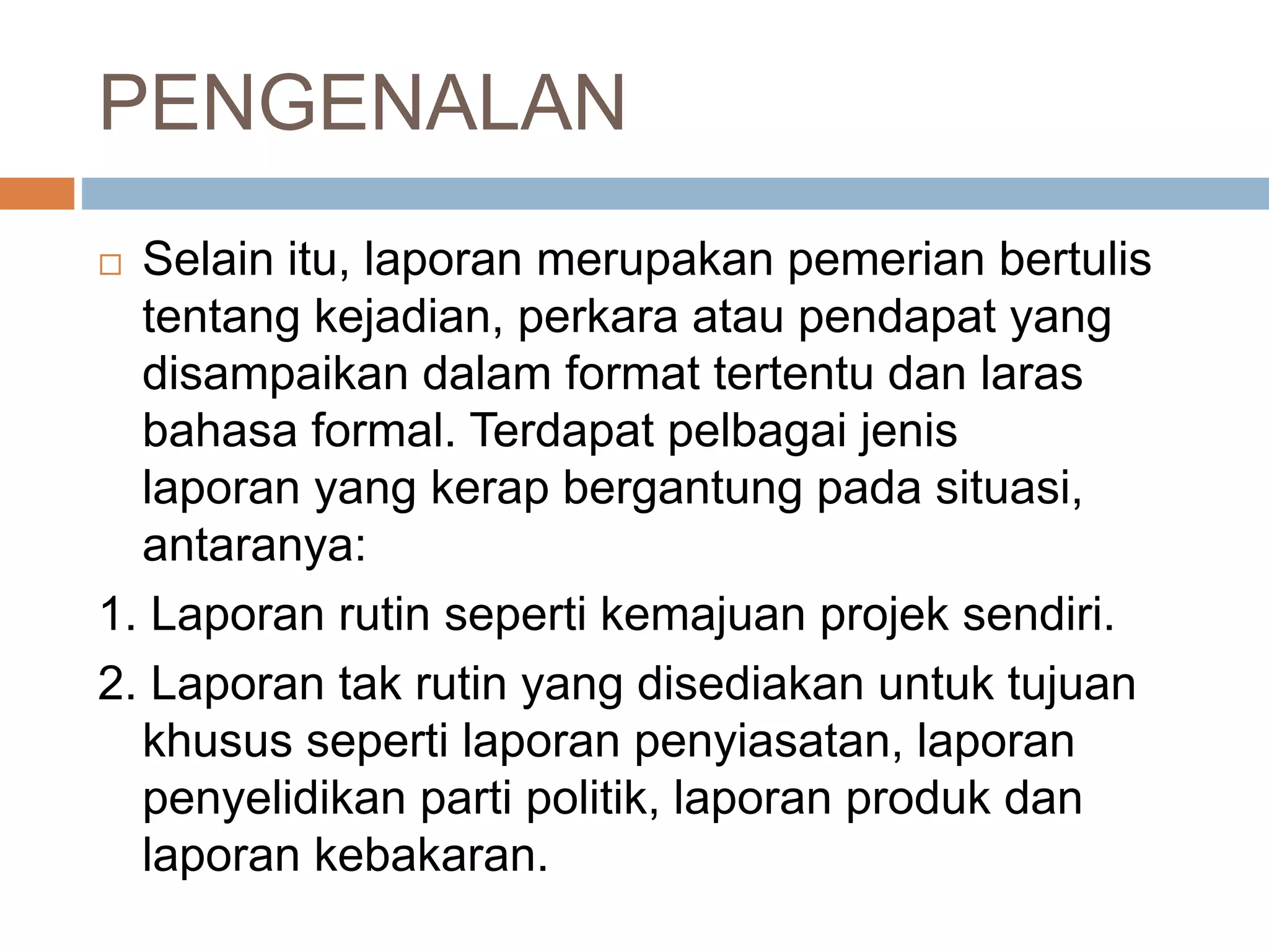 Panduan menulis laporan | PPTX