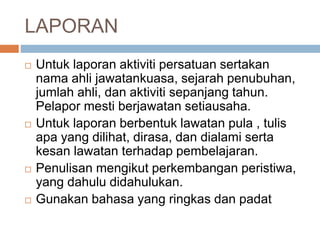 Panduan menulis laporan