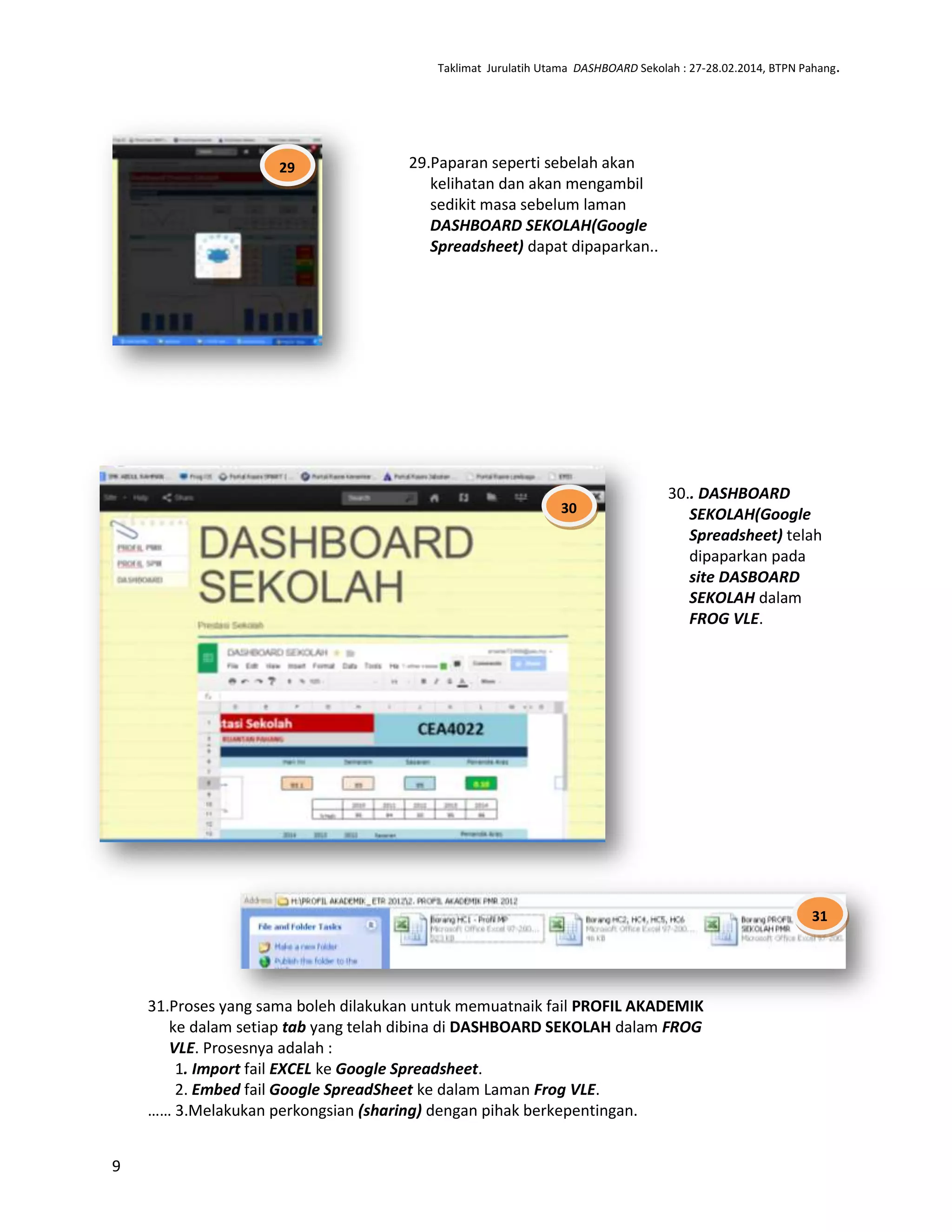 Panduan menyediakan dashboard sekolah | DOCX