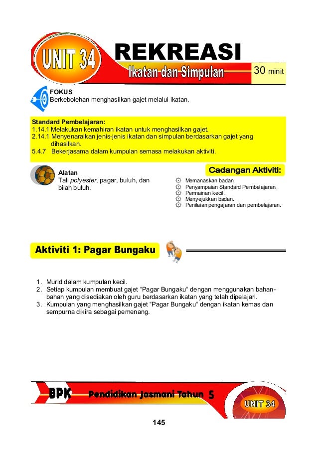 Panduan pd p pendidikan jasmani thn 5 bhg 4