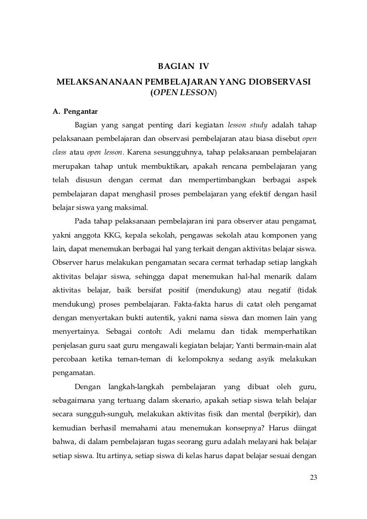 Panduan Pelaksanaan Lesson Study