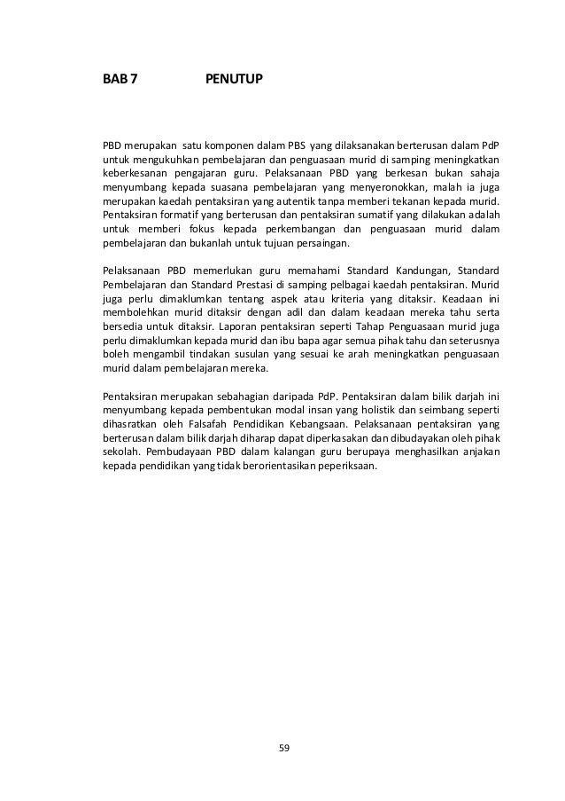 Panduan pelaksanaan pentaksiran bilik darjah 2018