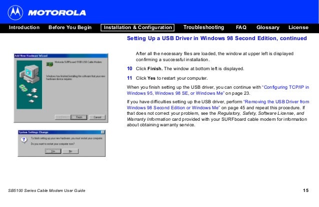 surfboard cable modem sb5101 driver Motorola sb5101 modem driver.