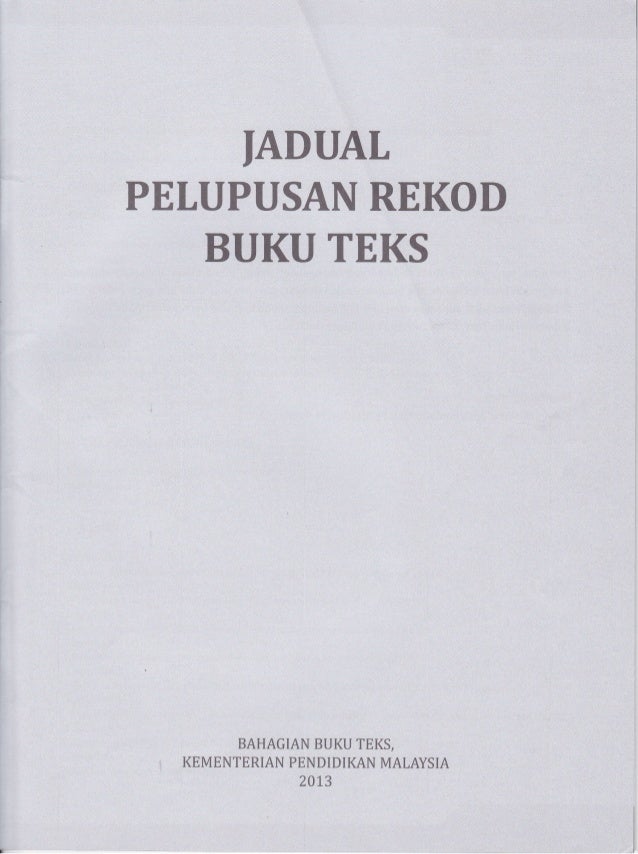 Contoh Surat Iringan Pelupusan Buku Teks