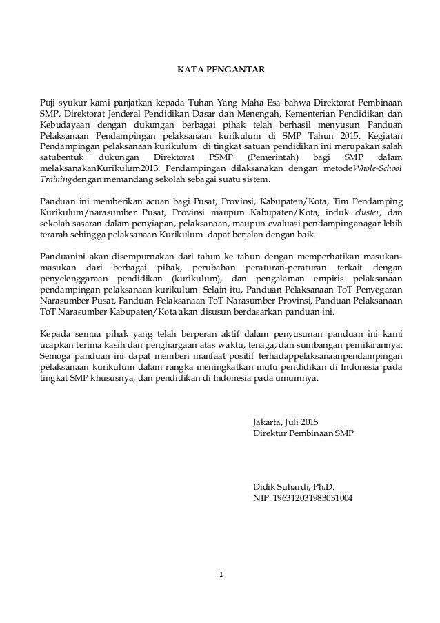 Panduan Pendampingan Kurikulum 2013