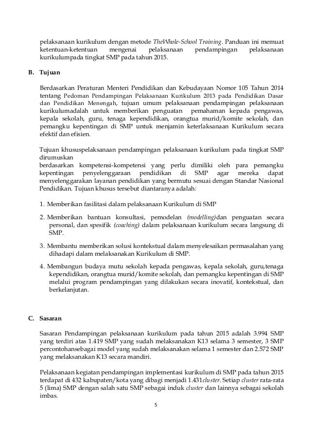 Contoh Laporan Pendampingan Implementasi Kurikulum 2013 Sma