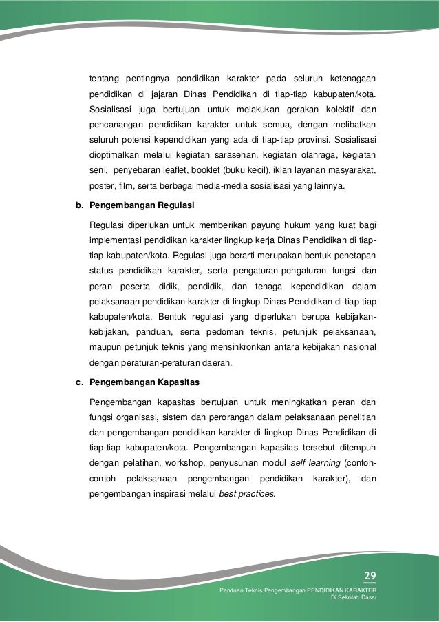 Panduan Pendidikan Karakter Di Sd