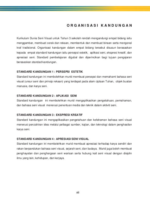 Panduan pengajaran dunia seni visual tahun 3