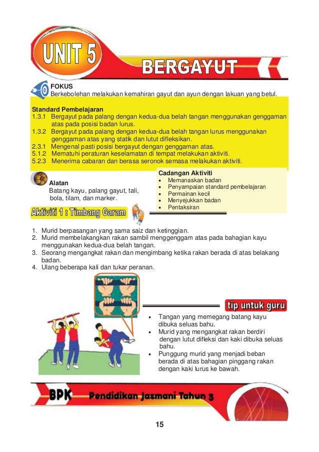 Panduan Pengajaran Pendidikan Jasmani Tahun 3