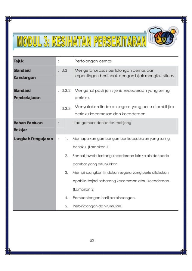 Panduan Pengajaran Pendidikan Kesihatan Tahun 3