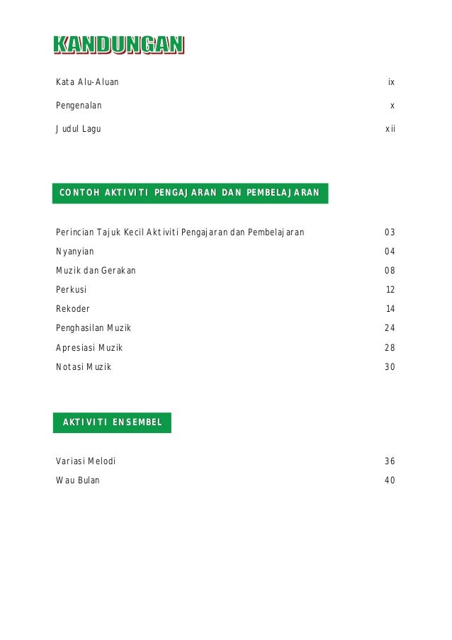 Panduan pengajaran pend muzik thn 4