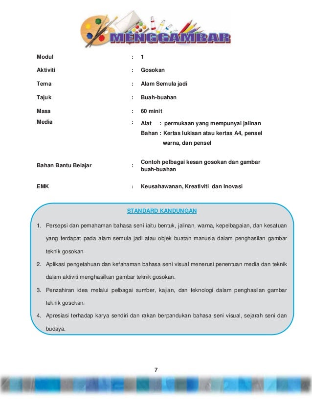Panduan pengajaran pend seni visual thn 4