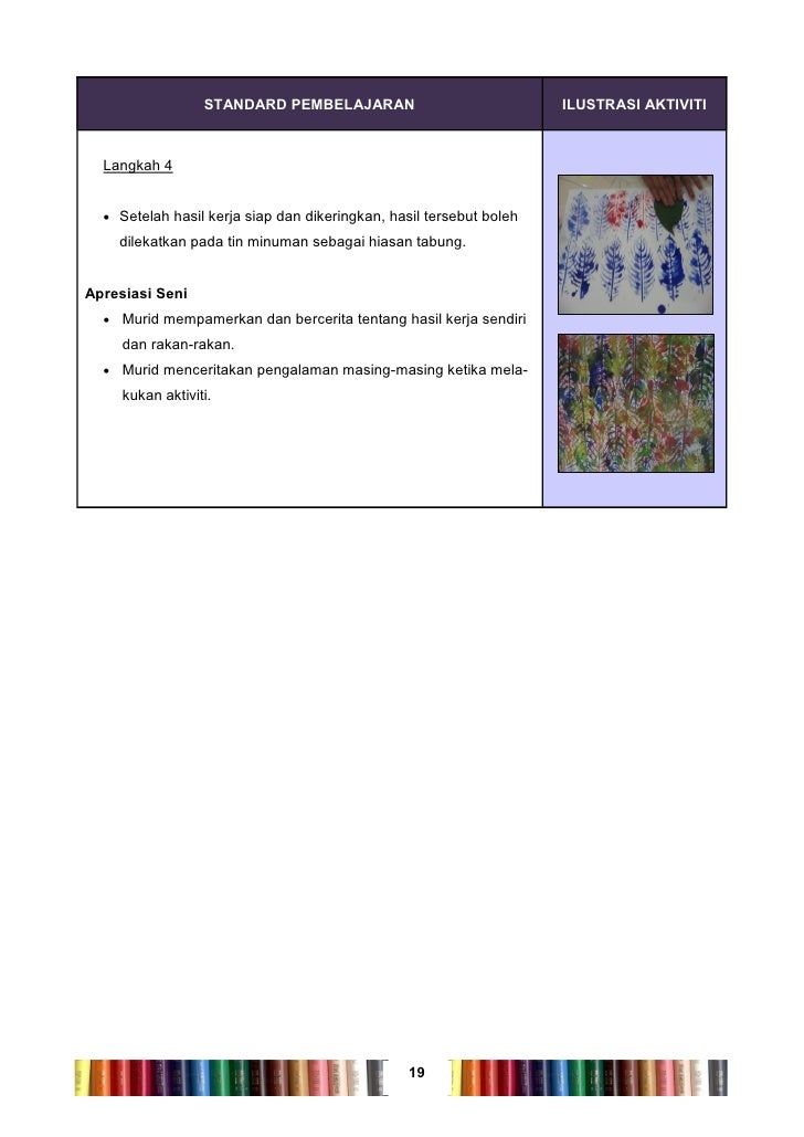 Panduan pengajaran seni visual tahun 1