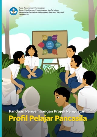 Panduan Pengembangan Projek Penguatan
Profil Pelajar Pancasila
Pusat Asesmen dan Pembelajaran
Badan Penelitian dan Pengembangan dan Perbukuan
Kementerian Pendidikan, Kebudayaan, Riset, dan Teknologi
Jakarta 2021
 