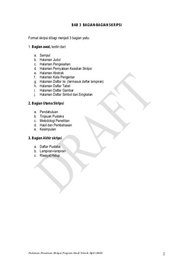 Panduan Pengetikan Skripsi Psts Umsu