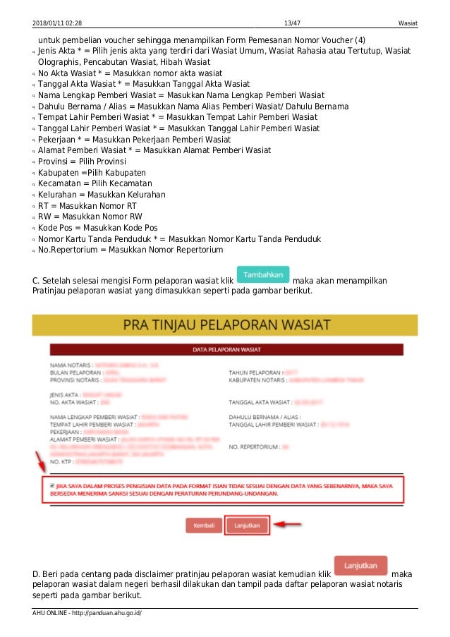 Panduan Penggunaan Aplikasi Wasiat Panduan Penggunaan Aplikasi Wasiat