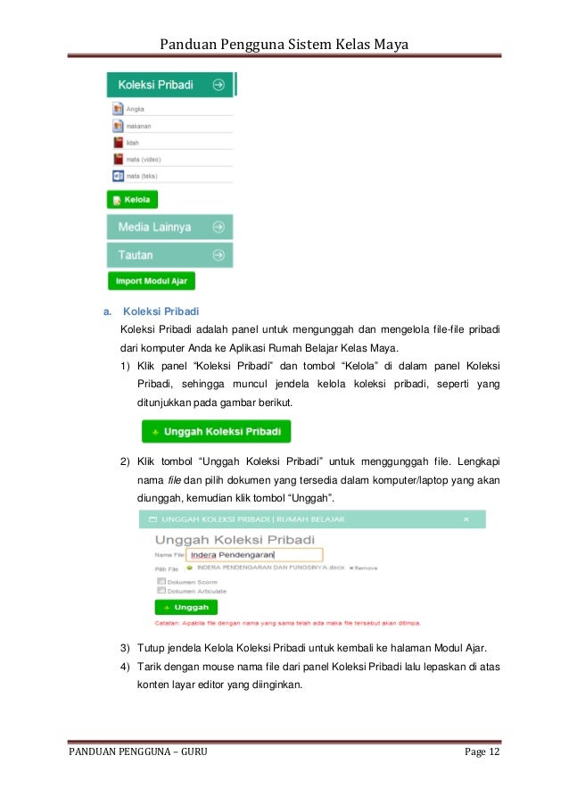 Kelas Maya Jenis Fitur Tujuan Manfaat Fungsi Komponen