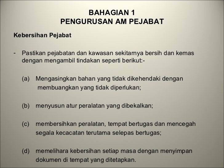 Panduan Pengurusan Pejabat Baru
