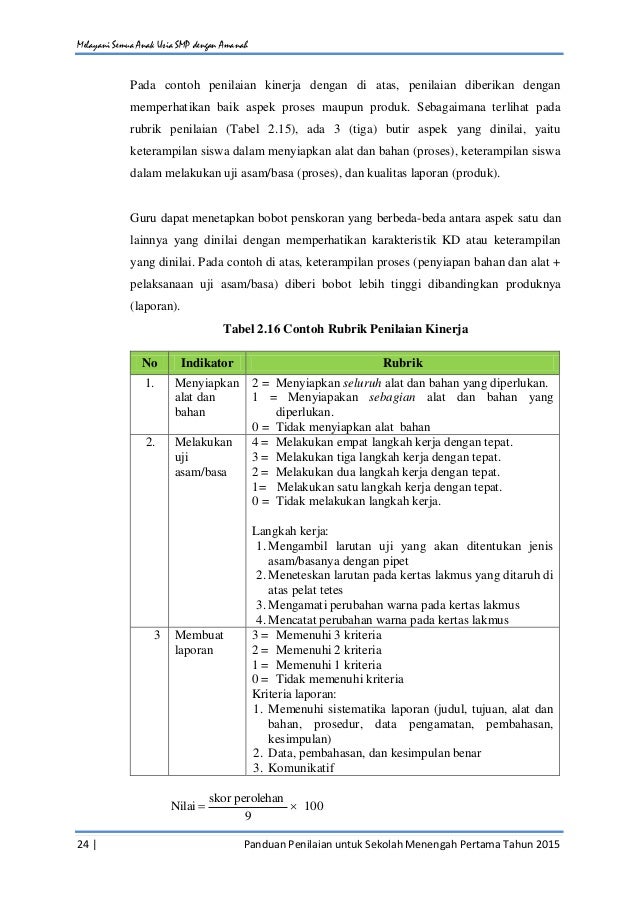 Panduan Penilaian K 13 SMP-revisi 2015